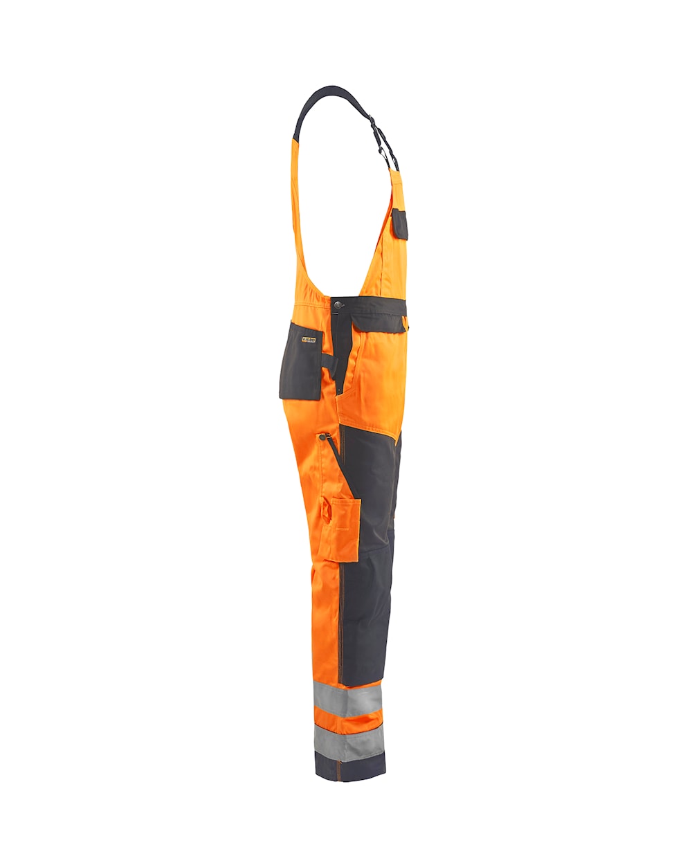 Blaklader Hi-Vis Bib Trousers 2660 - Hi-Vis Orange/Mid Grey