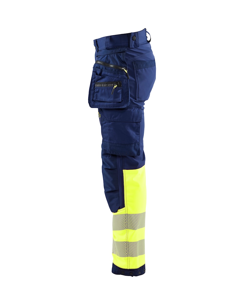 Blaklader Softshell Hi-Vis Trousers 1821 #colour_navy-blue-hi-vis-yellow