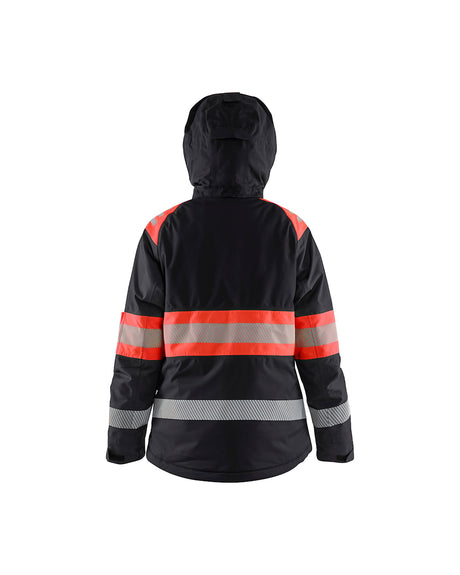 Blaklader Women's Winter Jacket Hi-Vis 4470 #colour_black_red-hi-vis