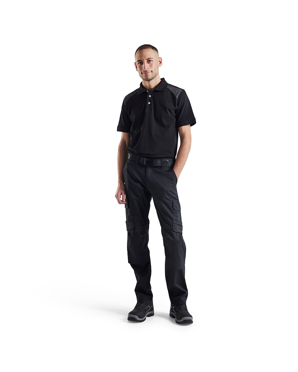 Blaklader Polo Shirt 3324 #colour_black-dark-grey