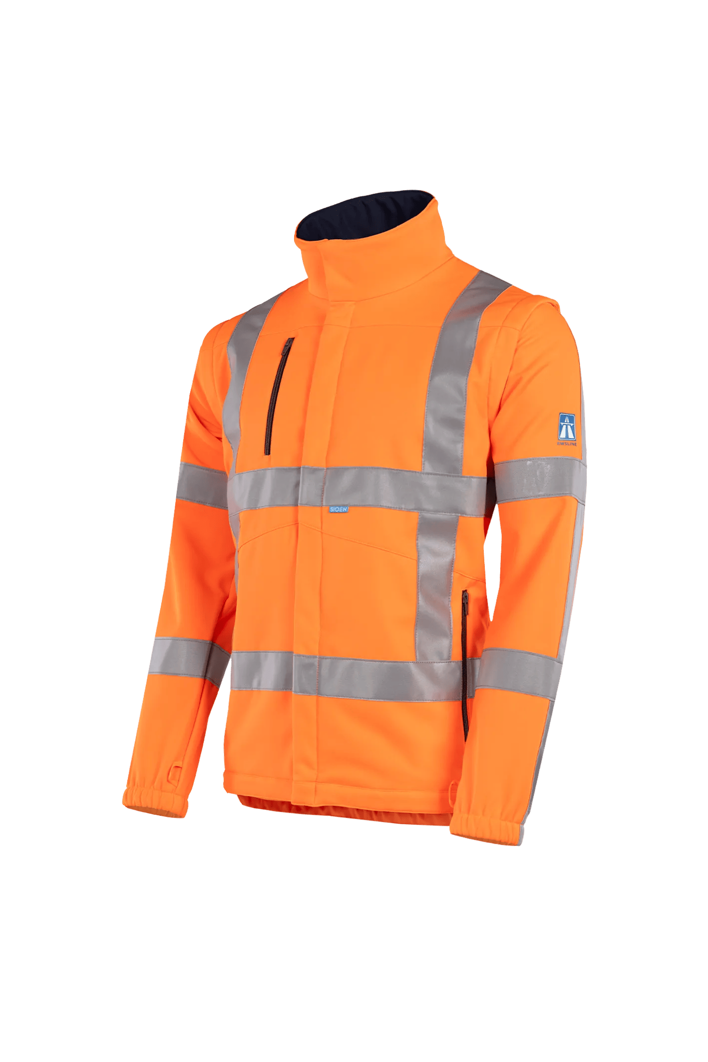 Sioen Alphen Hi-Vis Softshell Jacket With Detachable Sleeves (Rws)