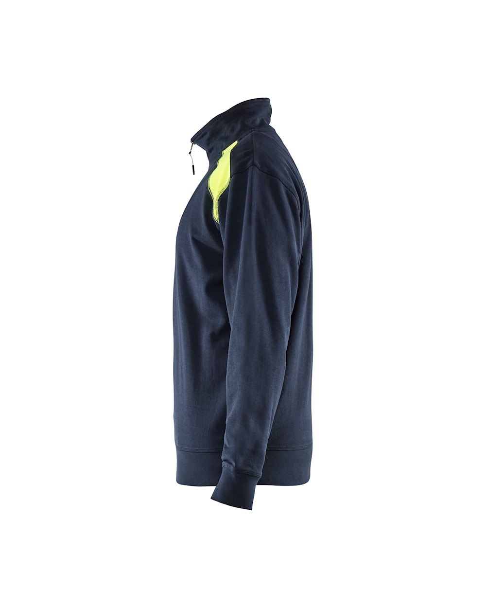 Blaklader Half-Zip 2-Tone Sweatshirt 3353 - Dark Navy Blue/Hi-Vis Yellow