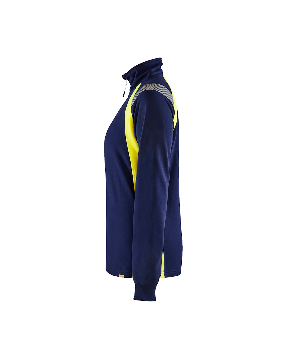 Blaklader Sweater Halfzip Women 3403 #colour_navy-blue-hi-vis-yellow