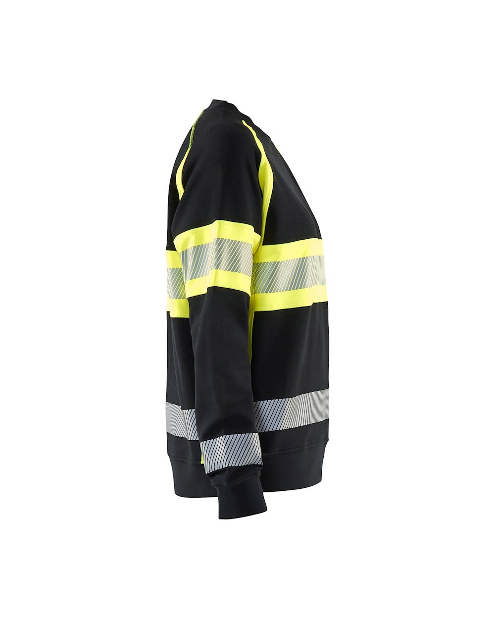 Blaklader Women's Hi-Vis Sweatshirt 3409 #colour_black-hi-vis-yellow