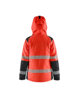 Blaklader Women's Winter Jacket Hi-Vis 4456 #colour_red-hi-vis-black