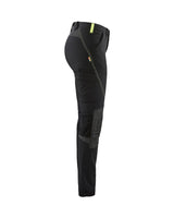 Blaklader Ladies 4-Way Stretch Service Trousers 7122 #colour_black-hi-vis-yellow