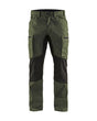 Blaklader Service Trousers with Stretch 14591845 #colour_army-green-black