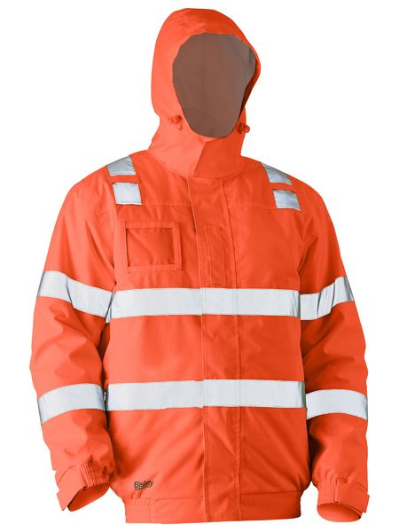 Bisley Taped Hi-Vis Wet Weather Bomber Jacket