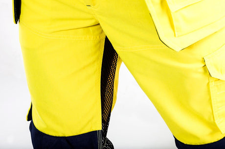 Blaklader Ventilated Hi-Vis Trousers 1565 #colour_hi-vis-yellow-black