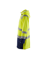 Blaklader Rain Jacket Hi-Vis Level 1 4324 #colour_hi-vis-yellow-navy-blue