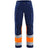 Blaklader Women's Hi-Vis Trousers with Stretch 7161 #colour_navy-blue-orange