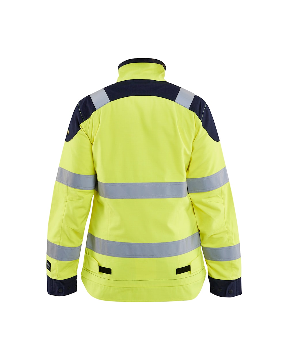 Blaklader Women's Multinorm Inherent Jacket 4969 #colour_hi-vis-yellow-navy-blue