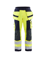 Blaklader Multinorm Craftsman Trousers 1579 #colour_hi-vis-yellow-navy-blue