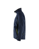 Blaklader Softshell Jacket 4950 #colour_dark-navy-blue-hi-vis-yellow