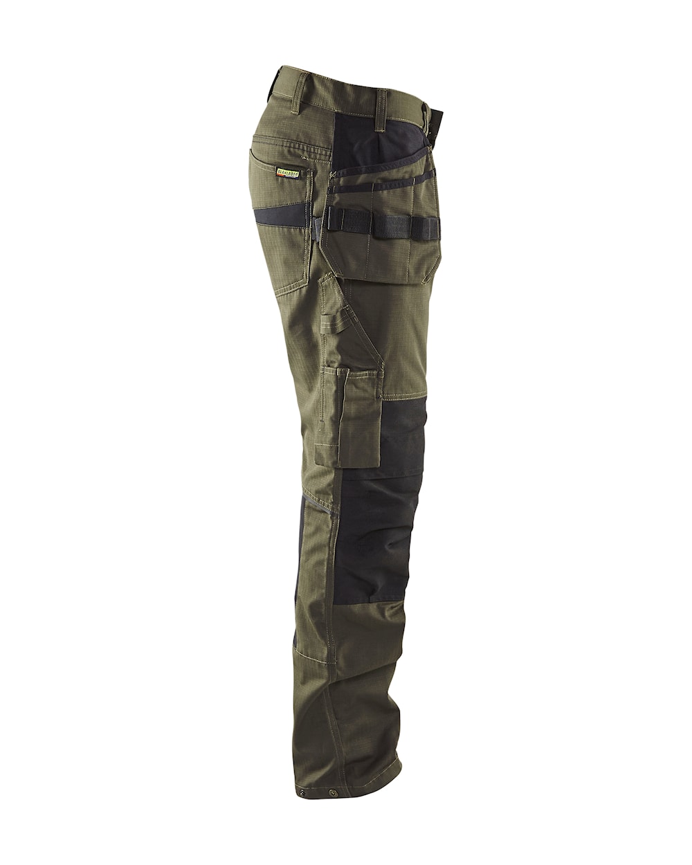 Blaklader Service Trousers with Stretch And Nail Pockets 1496 #colour_dark-olive-green-black