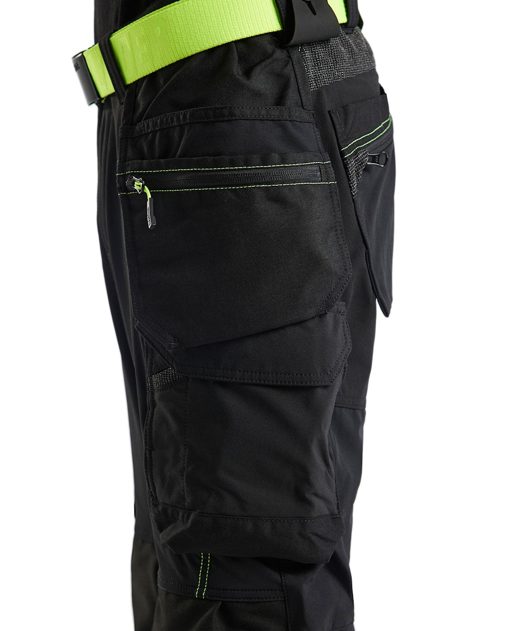 Blaklader Craftsman Trousers 4-Way Stretch 1522 - Black/Hi-Vis Yellow