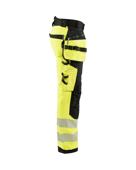 Blaklader Softshell Hi-Vis Trousers 1820 #colour_hi-vis-yellow-black