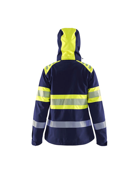 Blaklader Women's Softshell Jacket Hi-Vis 4404 #colour_navy-blue-hi-vis-yellow