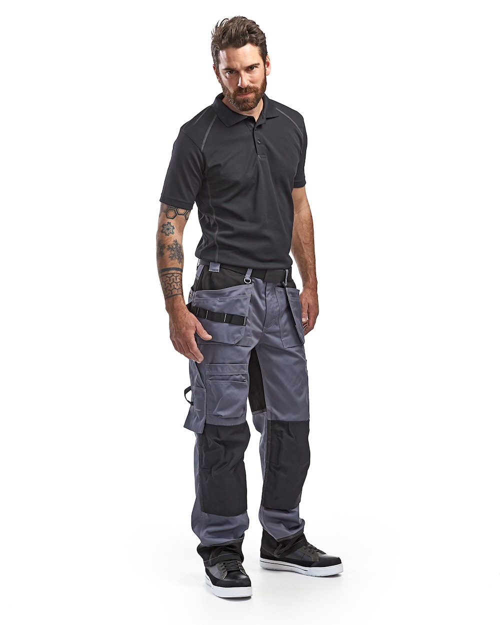 Blaklader Trousers 1504 #colour_grey-black