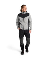 Blaklader Knitted Jacket with Softshell 5940 #colour_grey-melange-black