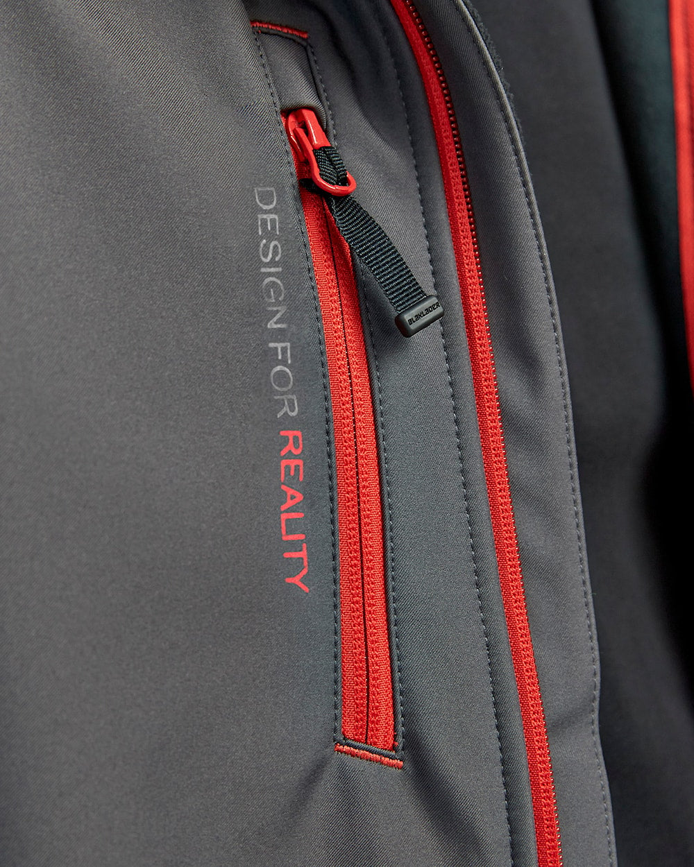 Blaklader Pro Softshell Jacket 4949 #colour_dark-grey-red