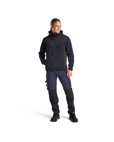 Blaklader Knitted Jacket with Softshell 5940 #colour_dark-navy-black