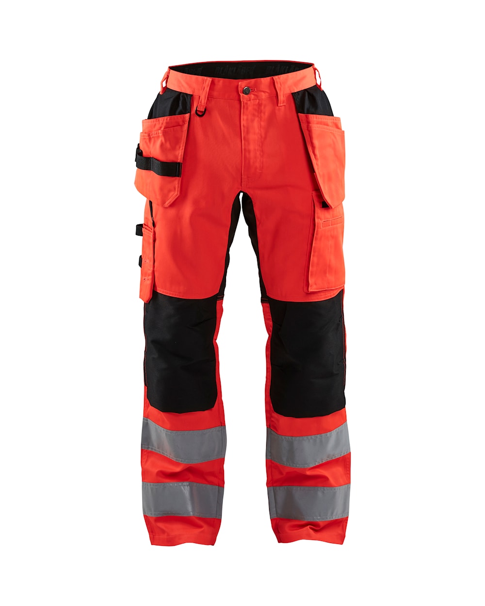 Blaklader Hi-Vis Trousers with Stretch 1552 - Hi-Vis Red/Black