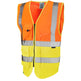 Leo Workwear LYNTON Leo EcoViz Superior Waistcoat - Hi-Vis Orange/Hi-Vis Yellow