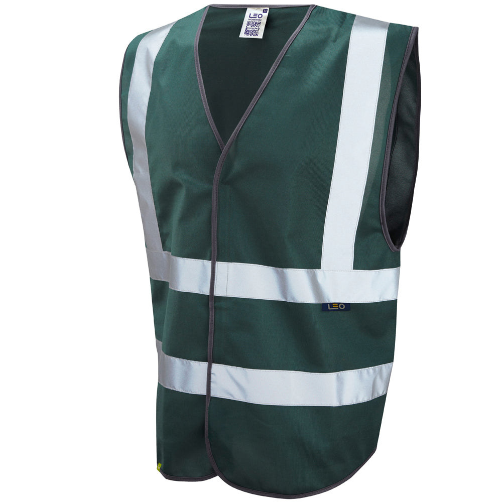 Leo Workwear PILTON Leo EcoViz Reflective Waistcoat - Bottle