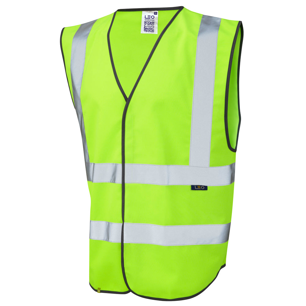 Leo Workwear PILTON Leo EcoViz Reflective Waistcoat - Lime