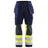 Blaklader Multinorm Craftsman Trousers 1479 #colour_navy-blue-hi-vis-yellow