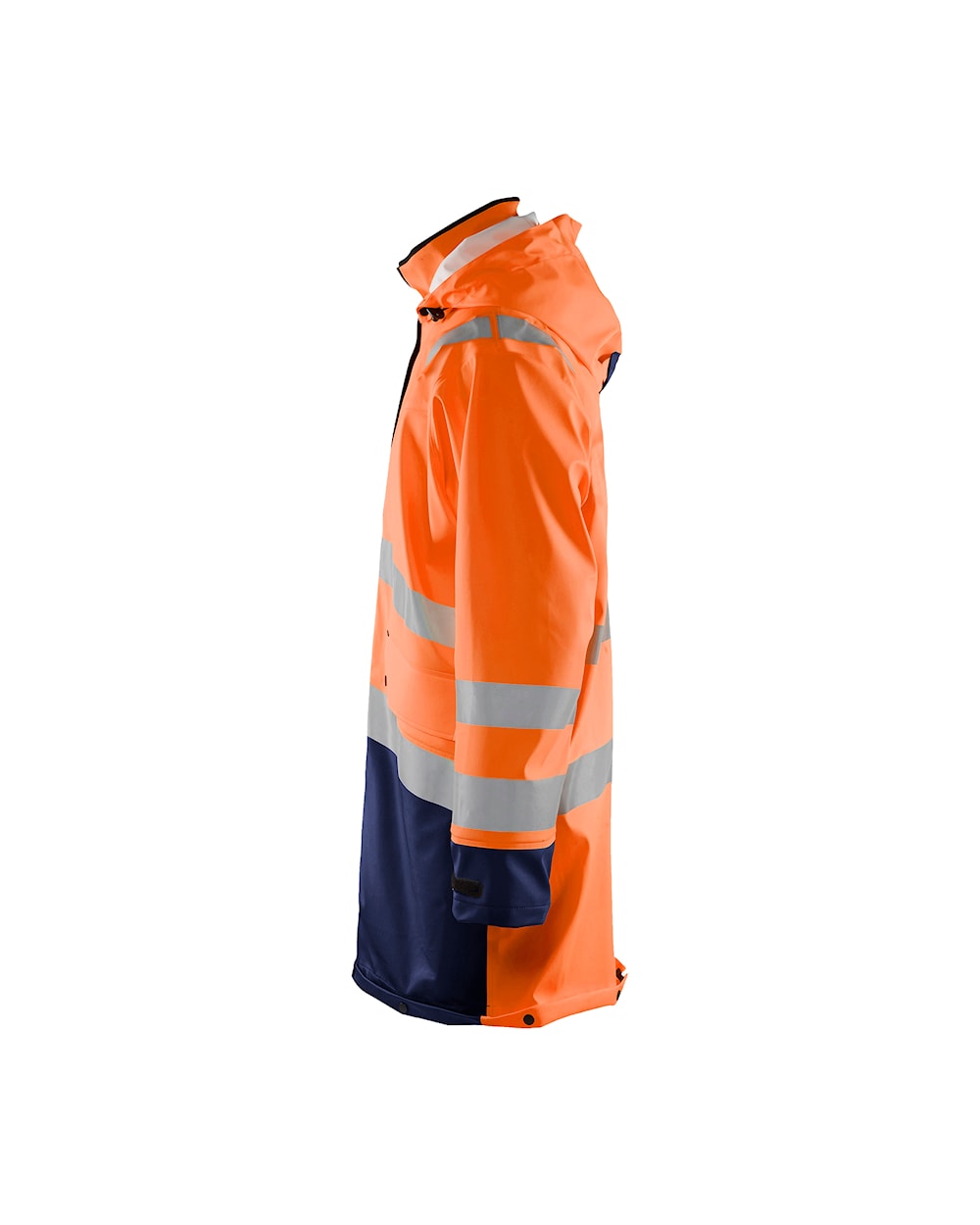 Blaklader Rain Coat Hi-Vis Level 3 4326 #colour_orange-navy-blue