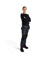 Blaklader Sweatshirt Women 3408 #colour_black-hi-vis-yellow