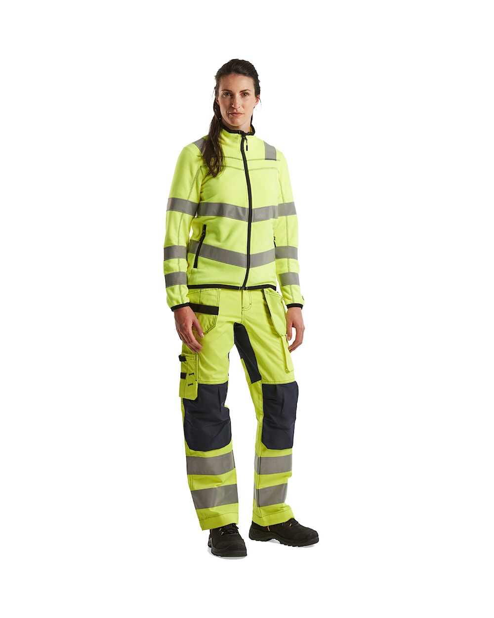 Blaklader Women's Microfleece Jacket Hi-Vis 4966 #colour_hi-vis-yellow