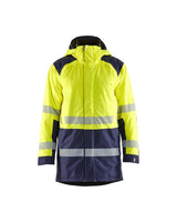 Blaklader Winter Parka Hi-Vis 4457 #colour_hi-vis-yellow-navy-blue