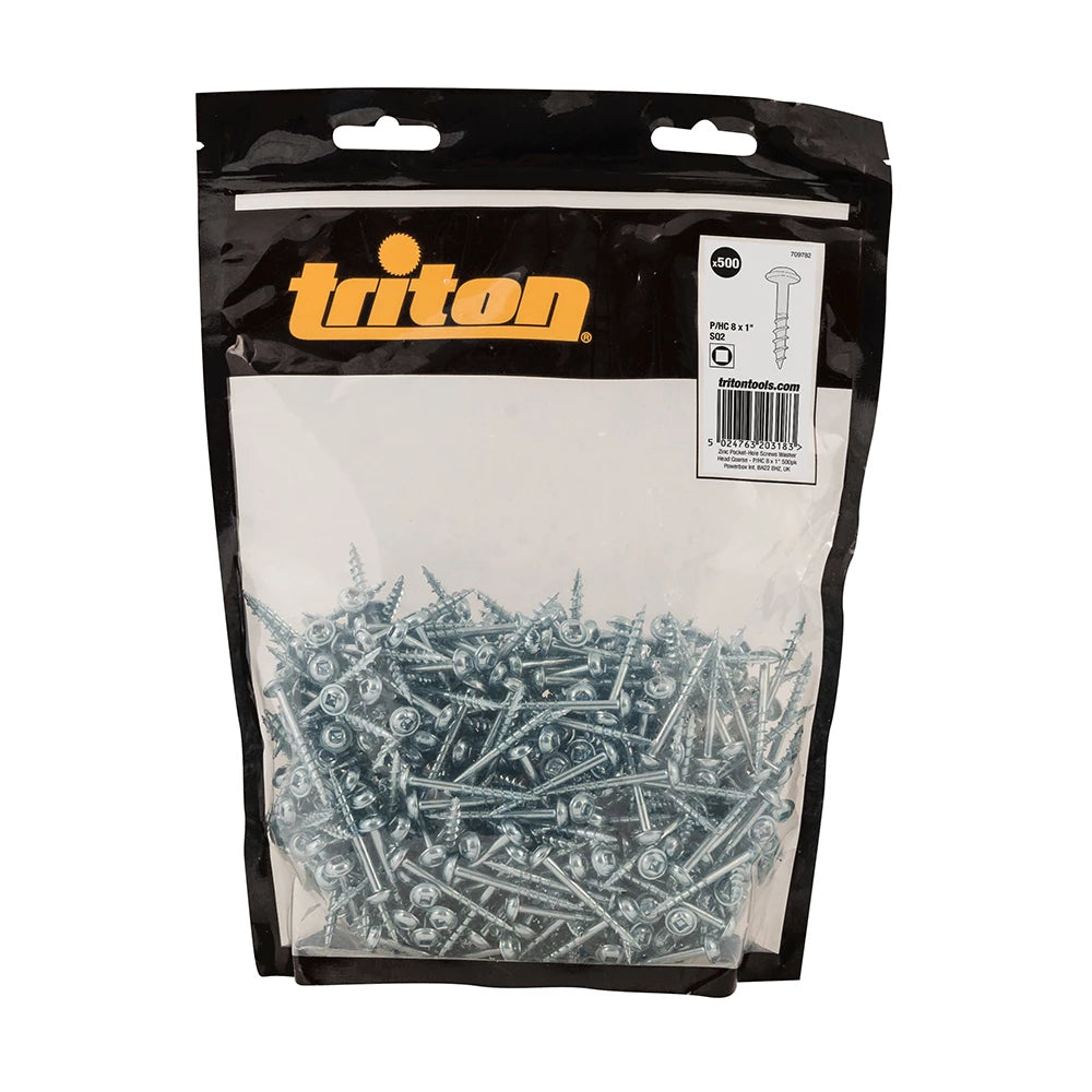 Triton Zinc Pocket-Hole Screws Washer Head Coarse