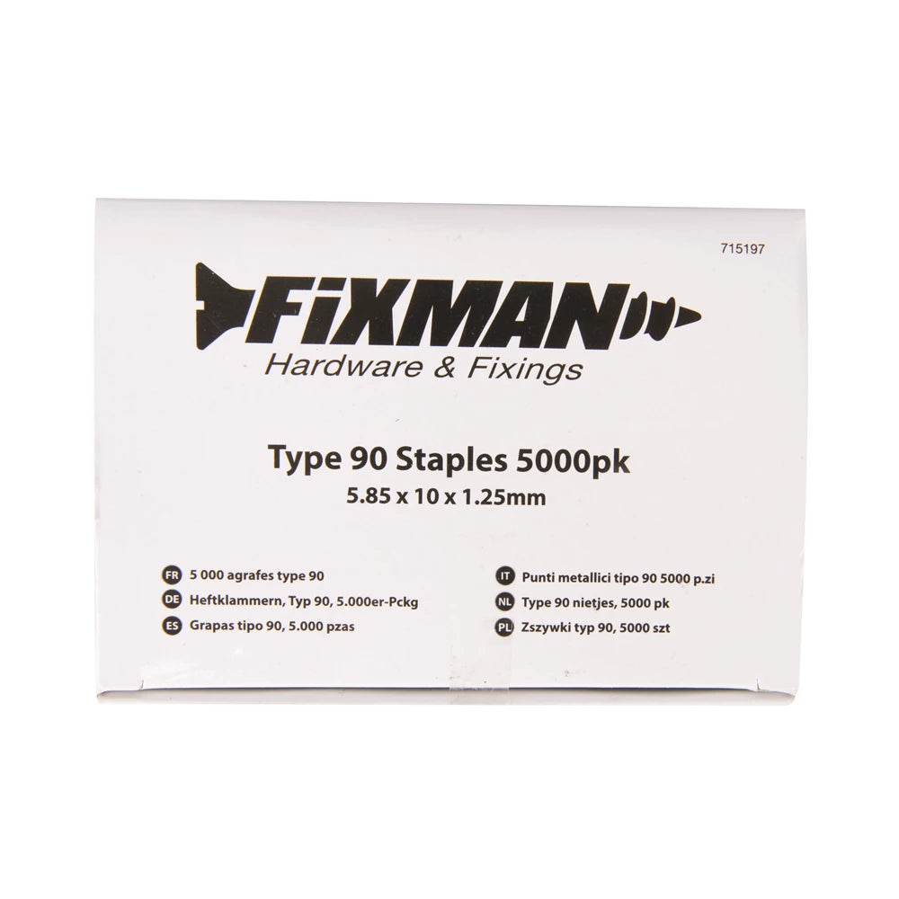 Fixman Type 90 Staples 5000Pk