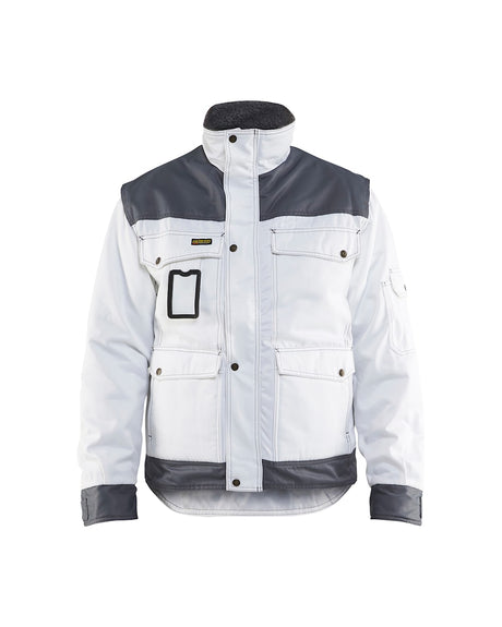 Blaklader Painters Lined Jacket 4865 #colour_white-grey