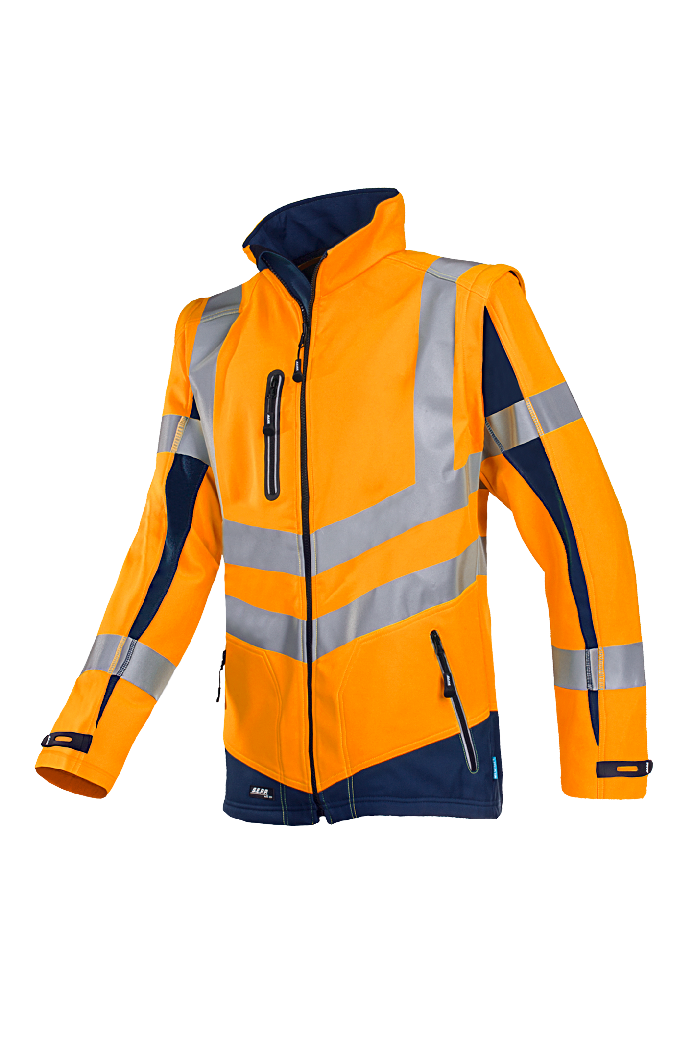 Sioen Malden Hi-Vis Softshell Jacket With Detachable Sleeves