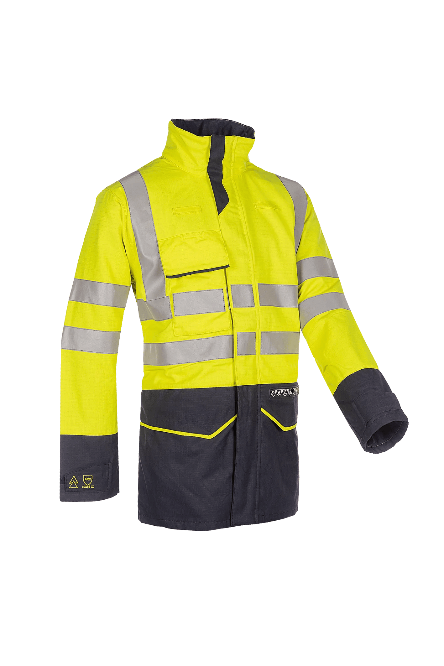 Sioen Glacier Hi-Vis Eco Rain Jacket With Arc Protection (Apc 2)