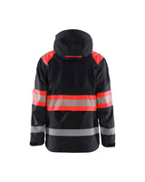 Blaklader Shell Jacket Hi-Vis 4420 #colour_black-red-hi-vis