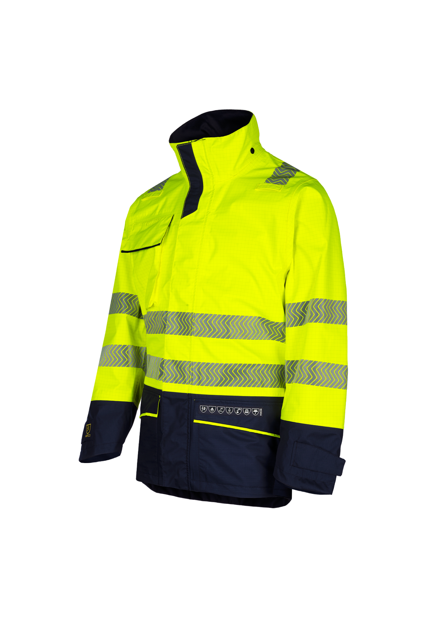 Sioen Talsi Hi-Vis Rain Jacket With Arc Protection (Apc 2)