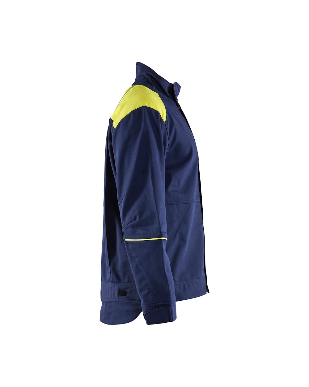 Blaklader Welding Jacket 4801 #colour_navy-blue-hi-vis-yellow