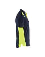 Blaklader Polo Shirt 3324 #colour_dark-navy-blue-hi-vis-yellow