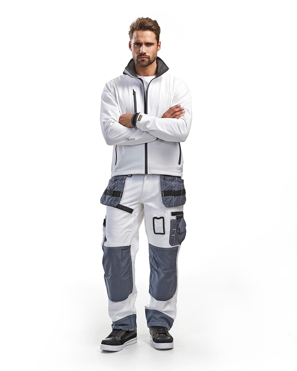 Blaklader Light Softshell Jacket 4952 #colour_white-grey