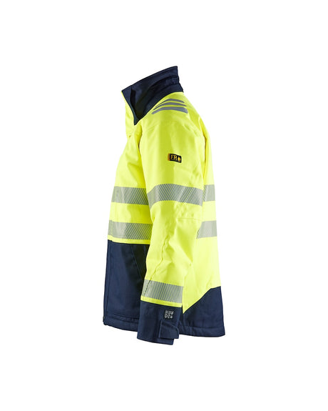 Blaklader Multinorm Winter Jacket 4517 #colour_hi-vis-yellow-navy-blue