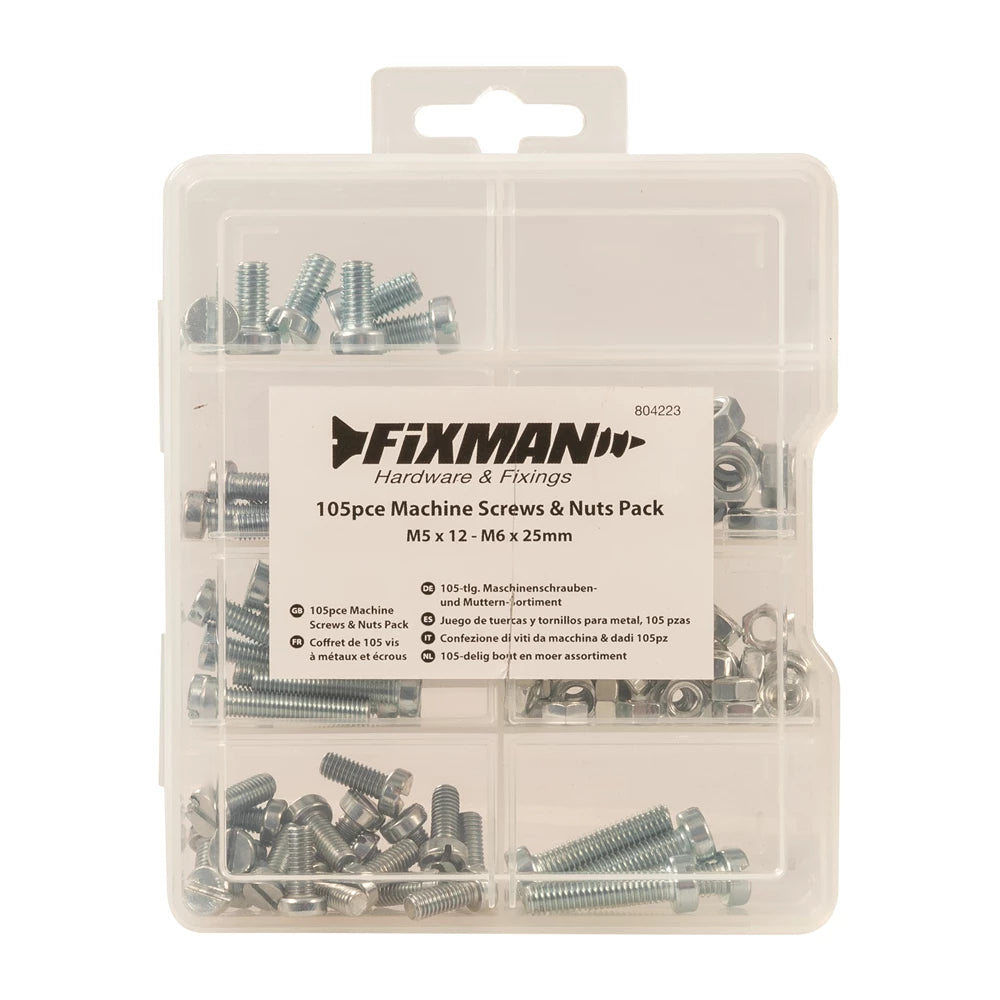 Fixman Machine Screws & Nuts Pack