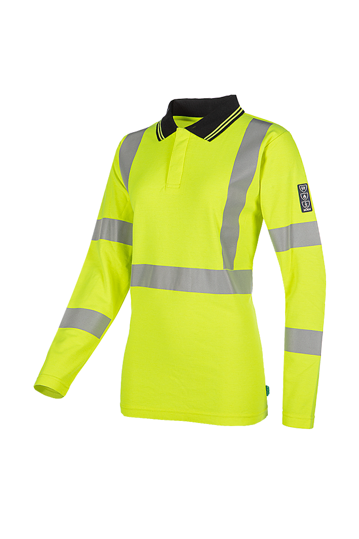 Sioen Augustine Ladies Hi-Vis Polo Shirt With Arc Protection