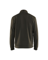 Blaklader Sweatshirt with Full Zip 3362 #colour_dark-olive-green-black