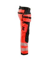 Blaklader Softshell Hi-Vis Trousers 1820 #colour_red-hi-vis-black